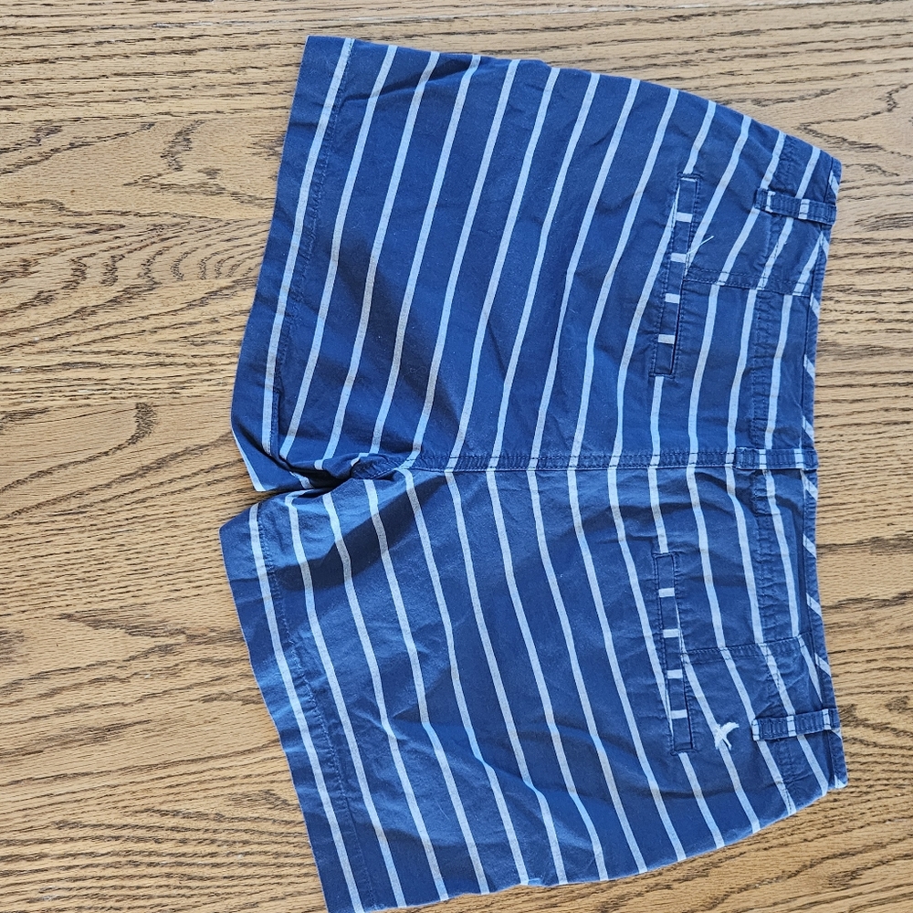 Eddie Bauer Size 10 Blue Striped Women's Shorts - Picture 2 of 7